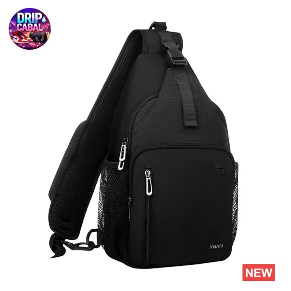 Polyester Sling Backpack with USB Port, Adjustable Crossbody Daypack for Hiking main image 4